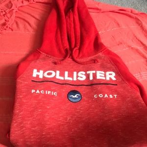 red hollister hoodie